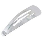 10Pcs Silver Snap Diy Hair Clips Claw Barrette Pin Holder Bow