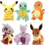 2025 Charmander Squirtle Bulbasaur Plush Toy Anime Figure Model Kids Birthday Gift Anime Stuffed Gift for Kids Children