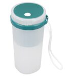 300Ml USB Charging Electric Juicer Cup, Portable Blender with 6 Leaf Knife and Waterproof Blue Light Display, Support Self Cleaning Mode for Making Protein Shakes, Juicing Drinks (Green)