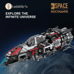 6395PCS War Rocinante Battleship Model Building Blocks Space Rocket Spaceship Bricks Desktop Decoration Toy Kids Holiday Gifts