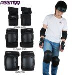 6PCS Kids/Adult Knee & Elbow Pads + Wrist Guards Set for Cycling,Skateboard,Scooter,Skating,Riding - Multi-Sports Safety Gear