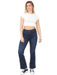 989Zé ENZO Womens Bootcut Jeans Trousers Ladies Casual Comfort Stretch Denim Pants All Waist Sizes UK EZL430 Jeans MID Blue 12