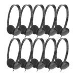 A10I Classroom Headphones 10 Pack for Kids School, Earphones 3.5MM Audio Headset for Students Children Toddler Teens