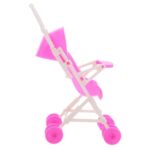 Abaodam Simulation Doll Stroller Realistic Miniature Pram for Pretend Play Play Game House Accessories Birthday Christmas