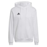 adidas Men's Entrada 22 Sweat Hoodie, White / Black, M