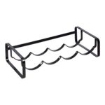 Amazon Basics Tabletop Stackable Wine Rack, Large, Black