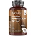 Ashwagandha KSM-66 1500mg - 6 Months Supply - 180 Tablets - 1 Tablet per Day - Easy to Swallow - Ashwagandha Supplement for Men & Women - Vegan, Non-GMO & Magnesium Stearate-Free