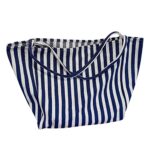 Bags School Bags For Girls Secondary School Striped Bag Big Canvas Tote Bag For Women Summer Beach Classical Fabric Soft Large Handbag Female Large Casual Ladies Work Bag Backpack For (Blue, One Size)