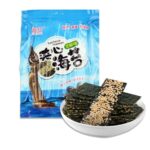 BaiLiSnacky Crispy Seaweed Sesame Sandwich Crackers 128g Crispy Vegetable Slices Healthy and Nutritious Seaweed Crisps Leisure Snacks Side Dishes Vegan