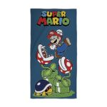 Character World Official Nintendo Super Mario Kids Towel | Super Soft Feel, Leaping Design | Perfect The Home, Bath, Beach & Swimming Pool | One Size 70cm x 140cm