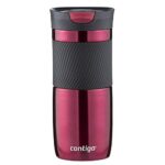 Contigo Byron Snapseal Travel Mug | Stainless Steel Thermal Mug | Vacuum Flask | Leakproof Tumbler | Coffee to Go Mug with BPA Free Easy-Clean Lid | Vivacious | 470 ml