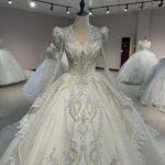 Customized Wedding Dresses Lace Ball Gown Women'S For Bridal Ball Gowns V-Neck Formal Princess Boho Vestidos De Novia Dw0041