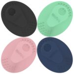 Face Scrubber 4 Pack, BEAUTAIL Silicone Manual Facial Cleansing Brush for Men Women, Gentle Face Scrubber Exfoliator, Skin Care Exfoliating Face Brush, Black+Green+Pink+Darkblue