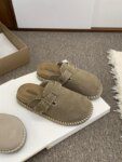 Fashion Women's Suede Clogs Leather Mules Cork Footbed Sandals Potato Shoes 2025 New Women Lady Clog Slippers with Arch Support