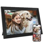 GGUA 10.1 Inch WiFi Digital Photo Frame Built in 32GB Memory, 1280x800 IPS LCD Touchscreen, Auto-Rotate and Audio, Quick and Easy Share Photos or Videos via the Frameo App, the Best Choice for Gifting