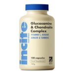 Glucosamine and Chondroitin High Strength Complex with MSM, Vitamin C, Ginger, Rosehip & Turmeric - 120 Premium Capsules Joint Care Supplements Made in The UK by Incite Nutrition