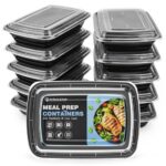 GUANFU Meal Prep Containers 1 Compartment, BPA Free Reusable Food Prep Containers with Lids - Microwave, Freezers & Dishwashers Safe - Stackable Storage Lunch Boxes (10 Pack 28 oz)