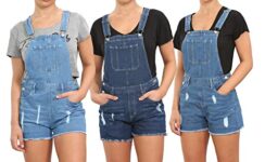 imporio 11 Girls Kids Denim Dungaree Short Length Pinafore Jumpsuit Play Suit UK Size 8Yrs to 14Years (9-10 Years, Mid Wash)
