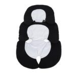 Infant Car Seat Insert, 3D Hollow Universal Carseat Head Body Support Cushion Pillow for Newborn, Reversible and Adjustable Baby Headrest for Stroller, Swing (Black White)