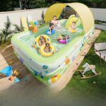 Inflatable swimming pool Children's toys Household baby bath pool Foldable outdoor beach pool Inflatable slide Water gun