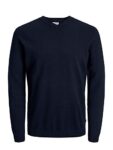 JACK & JONES Men's Jjebasic Knit V-Neck Noos Jumper, Blue (Navy Blazer Navy Blazer), X-Large