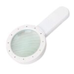 jieGorge 30X High Power Handheld Magnifying Glass Led Light Jumbo Illuminated Magnifier, Office & Stationery for Easter Day (White)