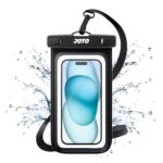 JOTO Waterproof Phone Pouch Cellphone Dry Bag Case for iPhone 16 15 14 13 12 Pro Plus Max XR X 8 7 6S SE, Galaxy S23 S22 S22+ S21 up to 7" -Black