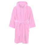 Kids Bathrobe Boys Girls 100% Egyptian Cotton Luxury Velour Towelling Hooded Children Dressing Gown Soft Fine Comfortable Nightwear Terry Towel Bath Robe Lounge Wear Housecoat(Pink,12-14Years)