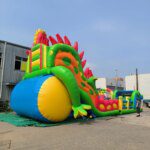Large Inflatable Outdoor Dragon and Dragon Slide Inflatable Castle Amusement Toys Obstacle Games Air Model