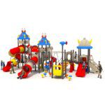 Large Outdoor Playground Set with Aluminum Slide Tube Swing and Park Ride for Kids Garden Playhouse Toy Stand for Backyard
