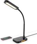 Lastar LED Desk Lamp, 12W Dimmable Table Lamp with USB Charging Port, 7 Brightness Levels, 5 Color Temperatures, Touch Control, Timer, Night Light, Memory Function Desk Light for Study