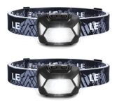 LE Head Torch, [2 Pack] Super Bright LED Headlamp with 6 Lighting Modes, Waterproof, 1300lux Battery Powered Lightweight Headlight for Cycling Running Camping for Kids Adults [Not Included Battery]