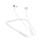 Magnetic White Bluetooth Running Neck Headphones Hd Stereo Wireless Sport Earphones Noise Cancelling With Mic #k6Q6B