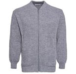 Men's Zip up Bellisimo Casual Plain Cardigan (Light Grey, l)