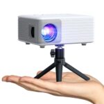 Mini Projector, AKIYO O1 2025 Upgraded 15000Lumen Projector, 50% Zoom, ±50° Keystone, Portable Projector 1080P Full HD Supported, Compatible with iOS/Android/TV Stick/HDMI/USB/Switch (Tripod Included)