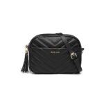 Miss Lulu Women Cross Body Bag Shoulder Bag Satchel Handbags Messenger Bag, Synthetic Leather,V-Shaped Knitting Texture,Tassel Decoration, Classic, With Removable and Adjustable Shoulder Strap