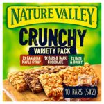 Nature Valley Crunchy Variety Pack Cereal Bars 5 x 42g (Pack of 5, total 25 Bars) (Packaging may vary)