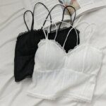 New Sexy Women White Bustier Crop Top Strappy Crochet Cropped Bandage Halter Tank Tops
