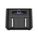 Ninja Foodi Dual Zone Digital Air Fryer, 2 Drawers, 7.6L, 6-in-1, Uses No Oil, Air Fry, Max Crisp, Roast, Bake, Reheat, Dehydrate, Cooks 4-6 Portions, Non-Stick, Dishwasher Safe Baskets, Black AF300UK
