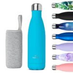 Nuactiv Stainless Steel Water Bottle, Vacuum Insulated Flask BPA Free, 12hrs Hot & 24hrs Cold Drinks, Thermal Metal Water Bottles, Leakproof 500ml Double Wall, Drinking for Kids, Gym, Sports, Travel