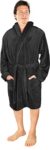 NY Threads Luxury Men Dressing Gown Super Soft Fleece Bath Robe Cozy Shawl Collar Loungewear and Nightwear, X-Large, Grey