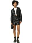 ONLY Women's Onlgemma Faux Leather Biker Otw Noos Jacket, Black, 42 UK