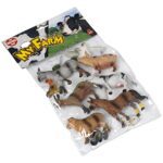 PETERKIN | My Farm - 12 Piece Farm Animal Figure Set | Includes horse, donkey, cow, sheep, goat, pig, chickens, duck, swan and rabbit | Farm Animals & Figures | Ages 3+