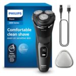 Philips Electric Shaver 3000 Series - Wet & Dry Electric Shaver for Men with SkinProtect Technology in Dark Moon, Pop-up Beard Trimmer, Cordless Shaver (Model S3145/00)