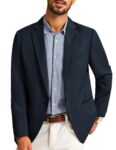 PJ PAUL JONES Mens Blazers Casual Tweed Jackets Sports Jackets Smart Suit Jackets L Navy Blue