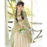 Plus Size 4XL Hanfu Dress Women Oversized Chinese Tang Dynasty Vintage Embroidered Green Hanfu Costume Carnival Party Outfit