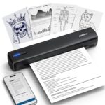 POLONO Portable Printer Wireless for Travel, D810 Bluetooth Thermal Printer A4 Support for 8.5"x11" US Letter, Inkless Printer Compatible with iOS, Android, Laptop for Office, Car and Home, Black