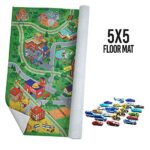 Prextex Interactive Play Mat for Kids - 5x5 Feet Car Playmat - Children's Road Rug for Toy Cars - Fun & Engaging - Durable Learning & Playtime Mat - Great Stocking Fillers!