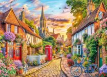 Puzzles 1000 Pieces for Adults jigsaw puzzles for adults 1000 Piece Puzzle Educational Games -Charming Towns- Beautiful Decoration Puzzle