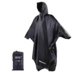 REDCAMP Waterproof Rain Poncho with Hood and Arms for Camping Hiking, 3 in 1 Giant Large Lightweight Reusable Raincoat Poncho for Men Women Adults (Adult-Navy Blue, Large)